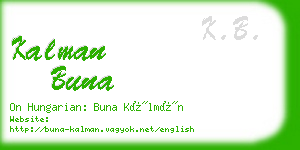 kalman buna business card